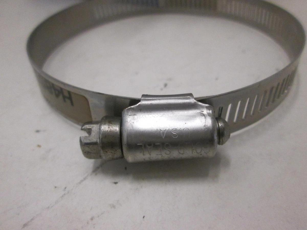 GOLD SEAL CLAMPS, H48SS, HOSE CLAMP 7/16 Band 2 3/16min To 3 1/2max, New, Lot10