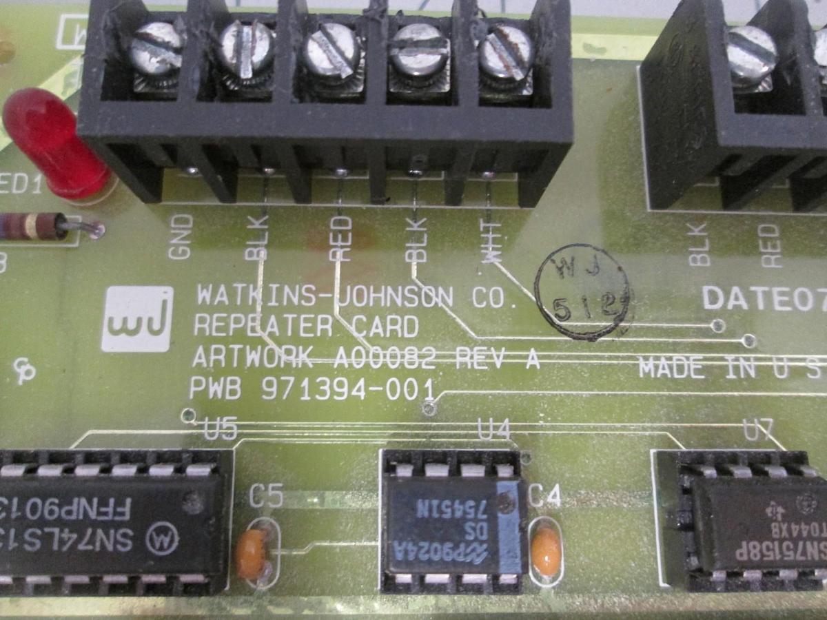 Watkin Johnson, 971392-001, Repeater PCB Card Assy, New