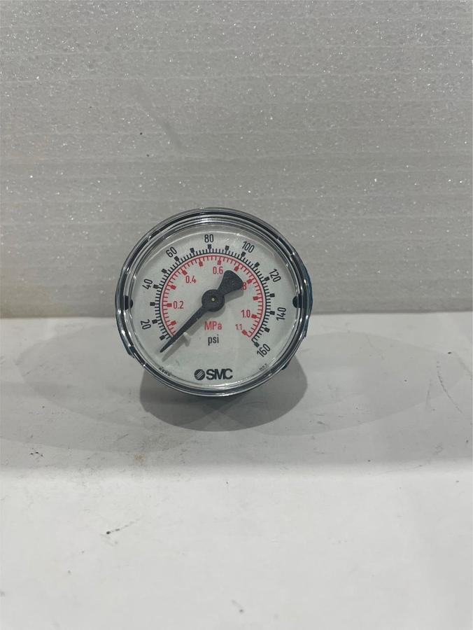 Used SMC, Pressure Gauge, 0-160 PSI, Used
