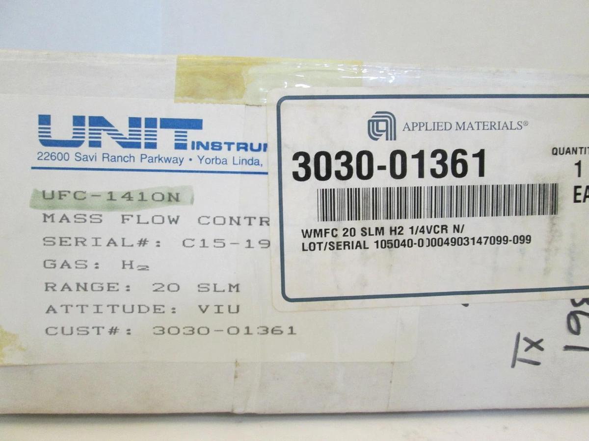 Used Unit UFC-1410N Mass Flow Controller, H2, 20 SLM,