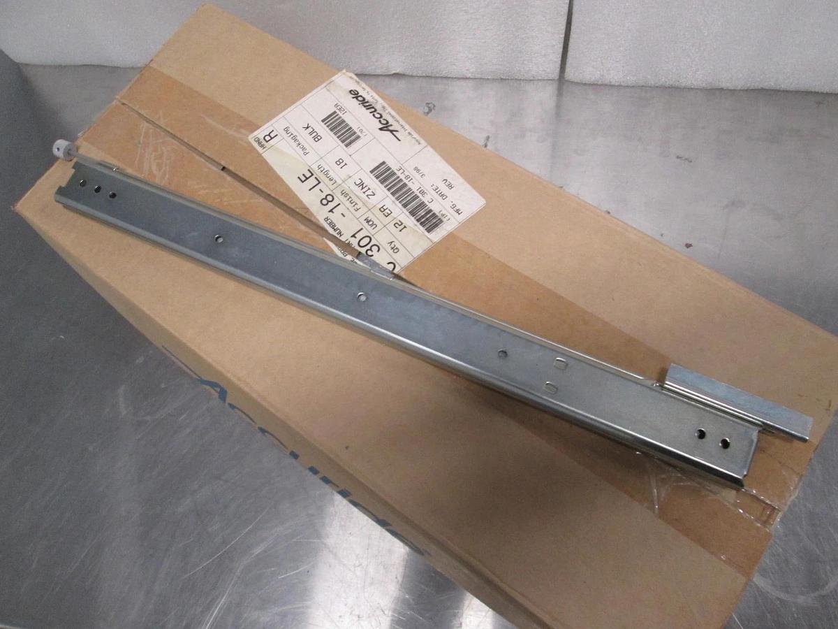 Accuride, Slide, 18" x 18.88 Travel, STL, 200-735, Zinc, New, Lot of 12