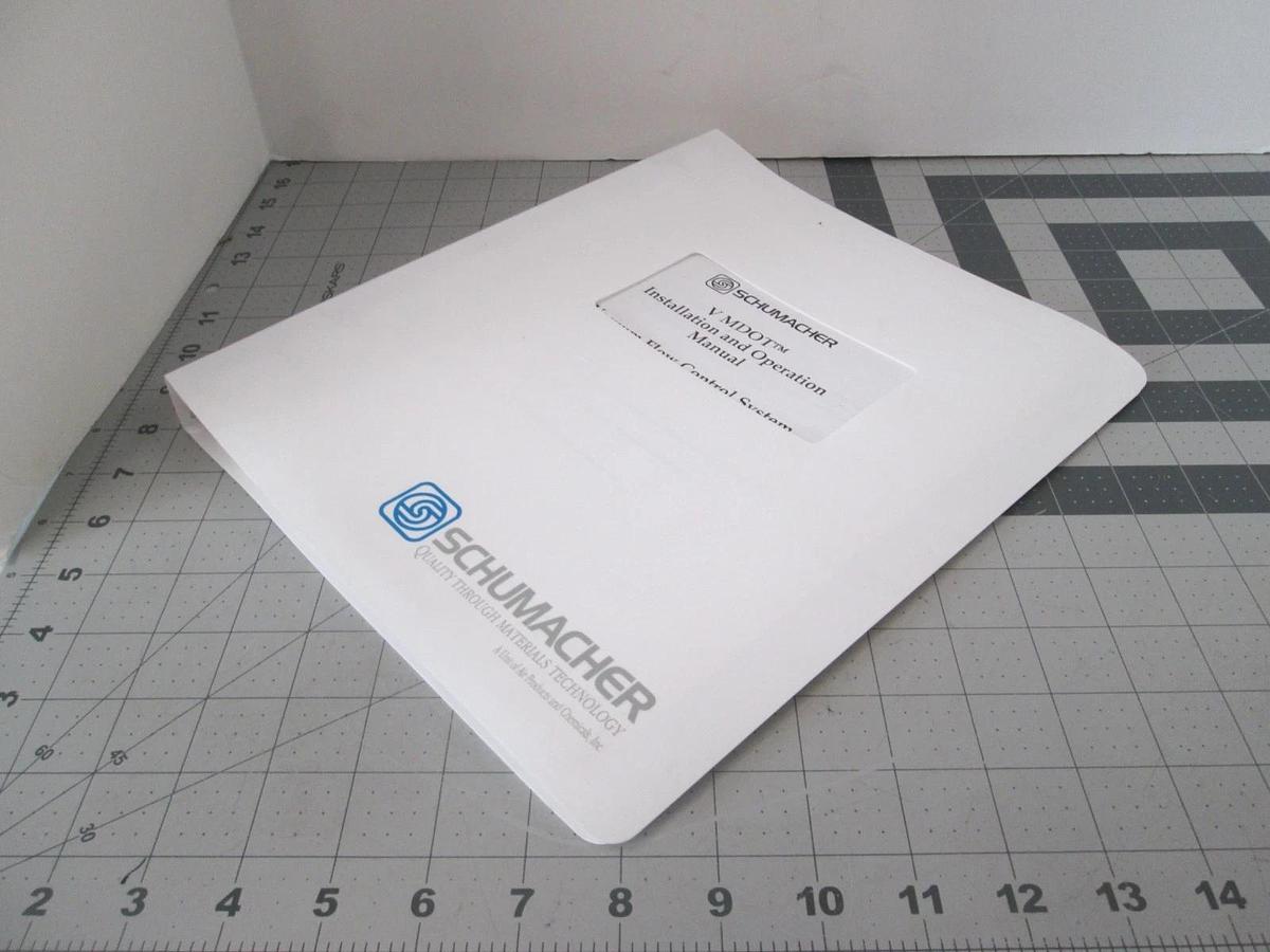 Used Schumacher, 9901-00, VMDOT, Installation and Operation Manual, Used