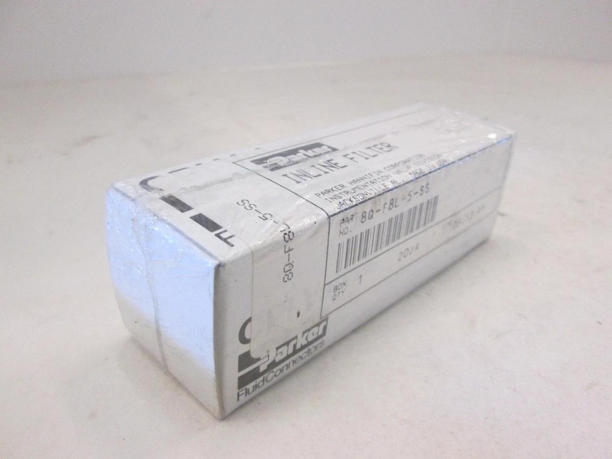 Used Parker, 8Q-F8L-5-SS, Inline Filter, Check Valve, New Unopened