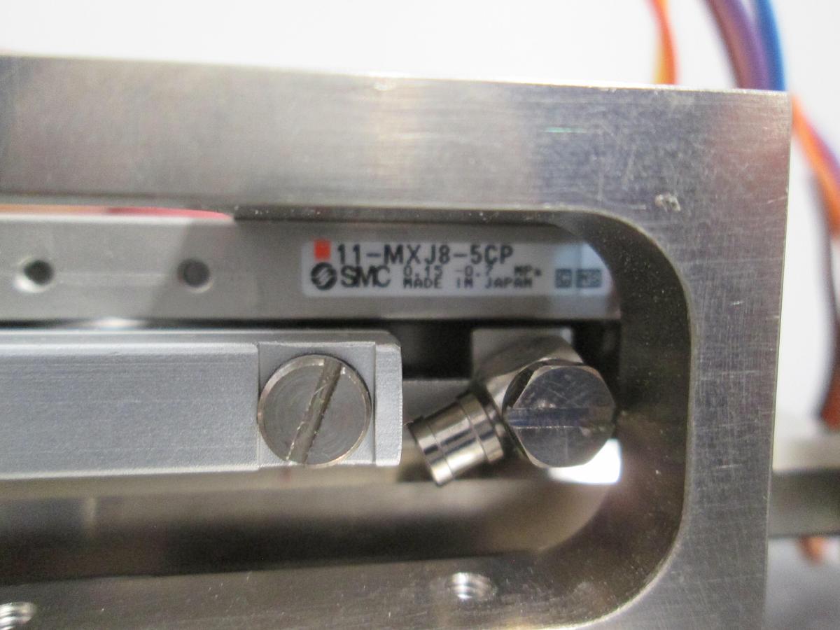 Used SMC 11-MXJ8-5CP Precision Air Slide Table Lot of 3 Cleanroom Actuator Bracket