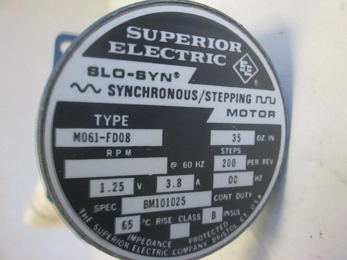 Used Superior Electric M061-FD08 Slo-Syn Synchronous Stepping Motor, Used