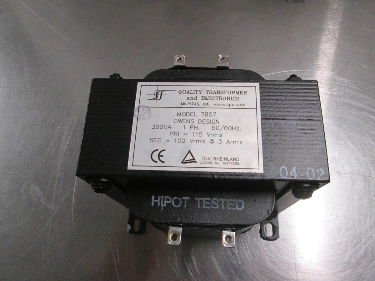 Used Quality Transformer and Electronics, Model 7857, 300VA, 1 PH., 115 Vrms, New