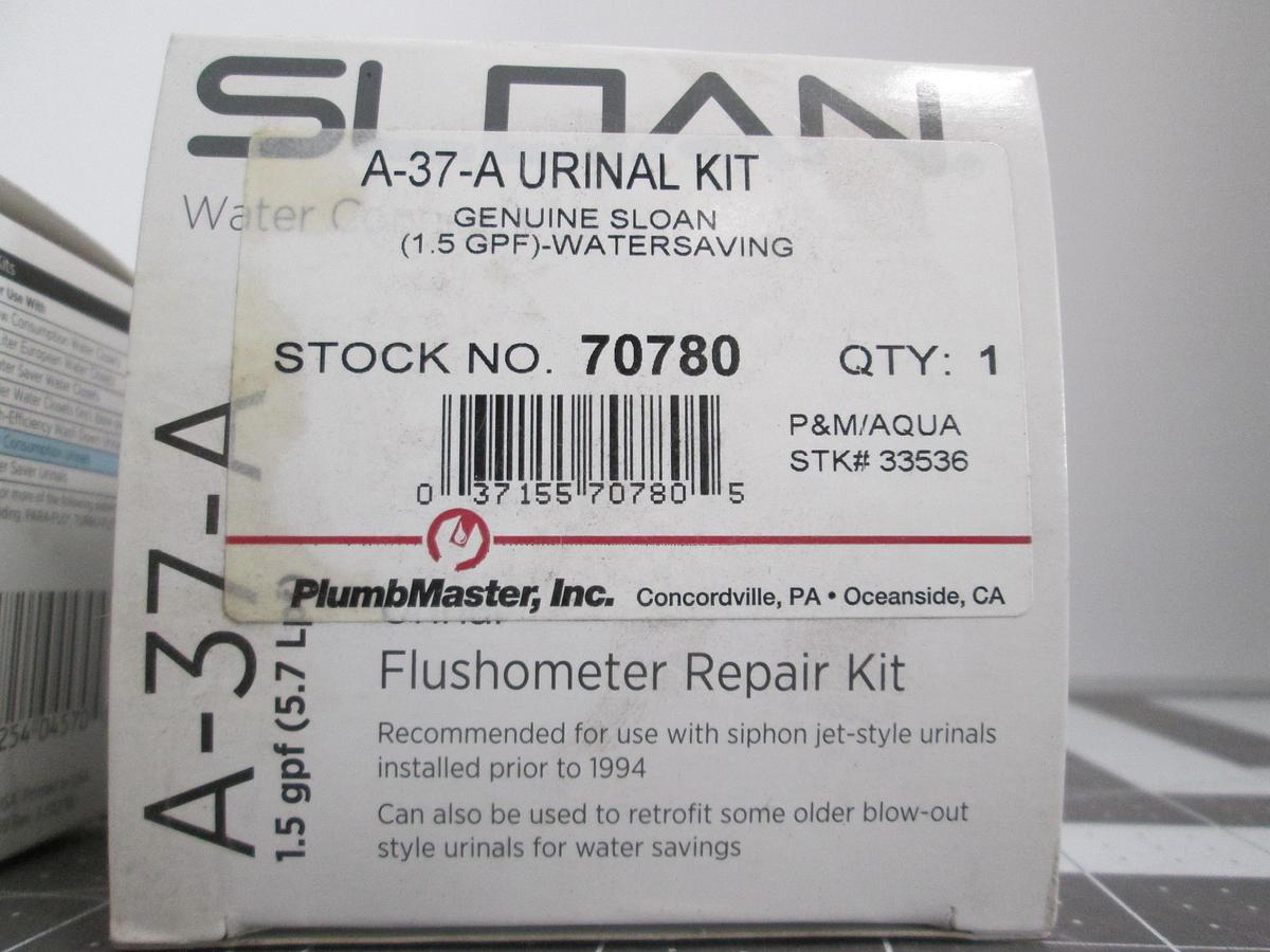 Sloan, A-37-A, Urinal Flushometer Repair Kit 1.5 GPF Stock 70780 Lot of 5
