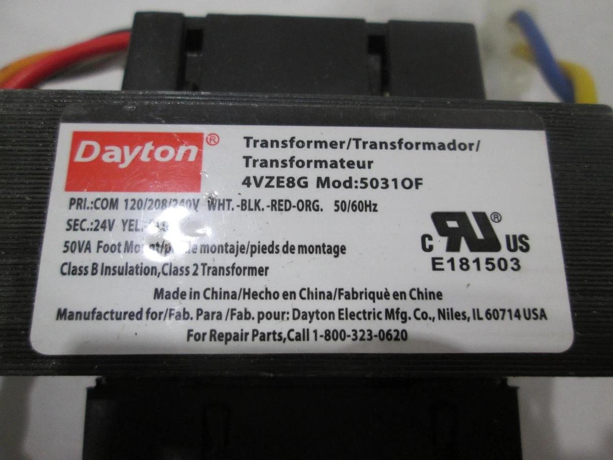 Dayton, 4VZE8G, Model 5031OF, Power Transformer, New