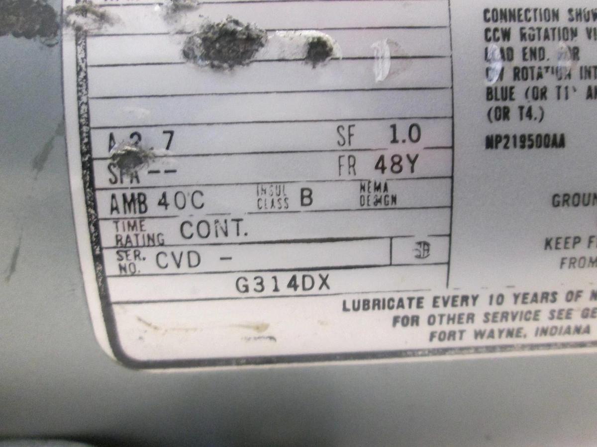 Used GE 5KH35GN231T Motor w/ GAST 0522-V103-G314DX Pump, Used