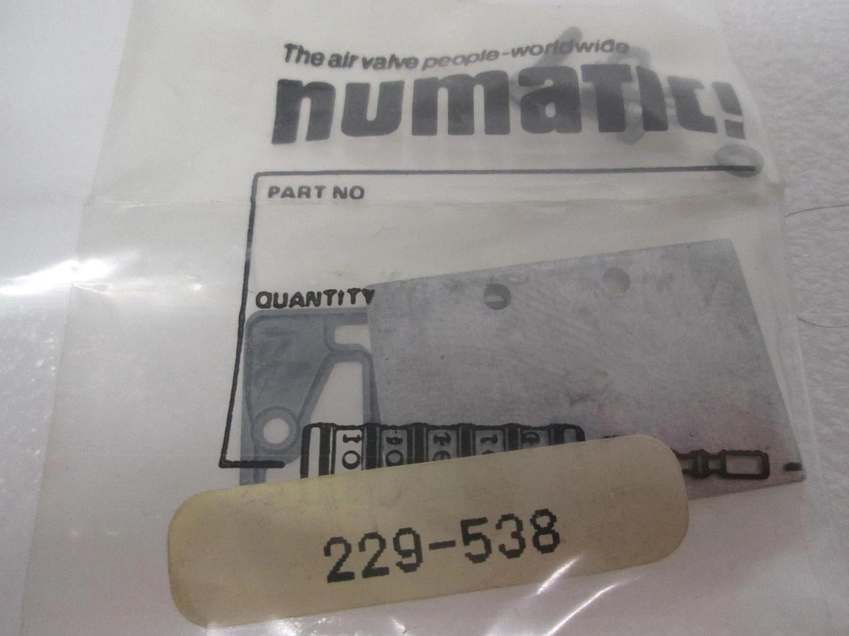 Numatics, Valve Plate, 229-538, New, Lot of 50
