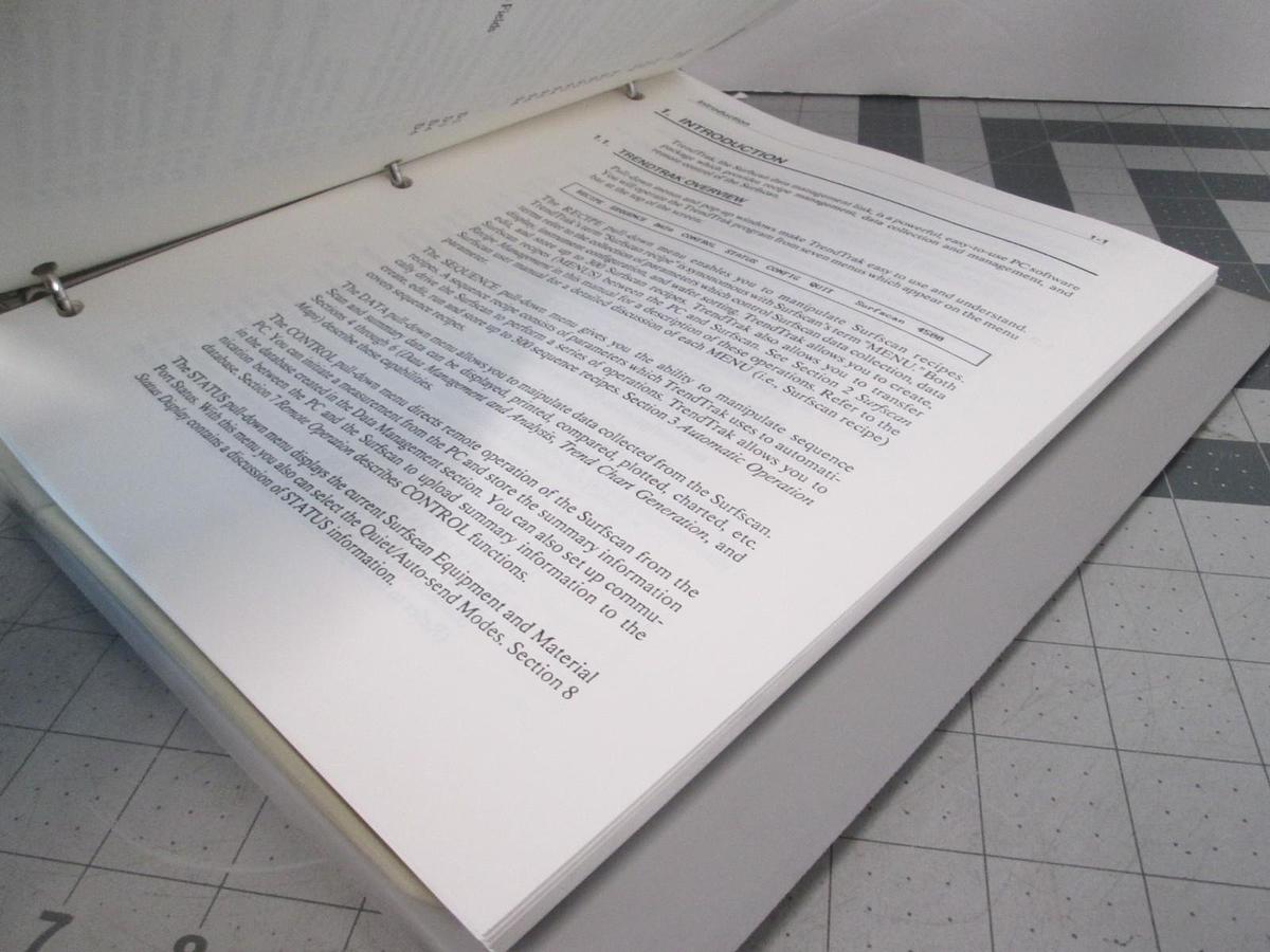 Used Tencor, TrendTrak User Manual, Used