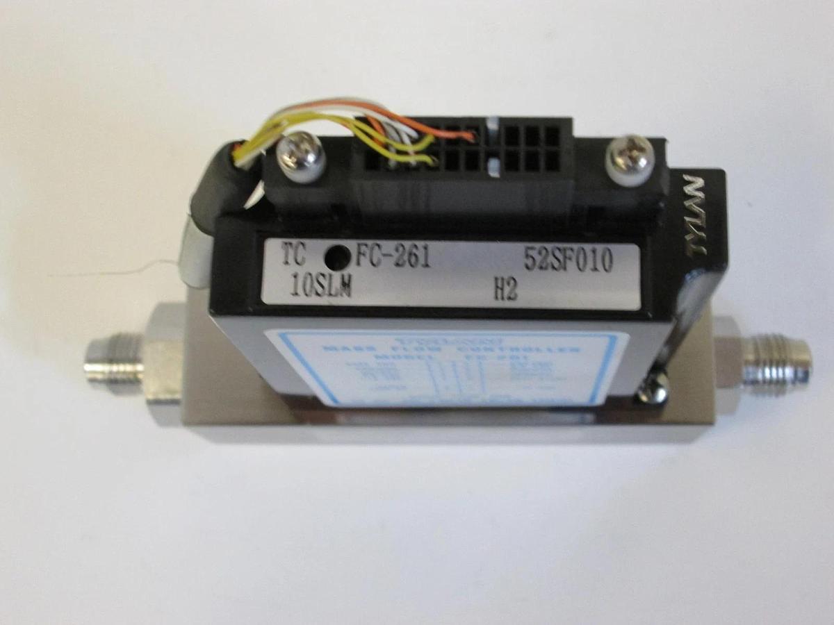 Used Tylan FC-261 MFC, Range: 10SLM, Gas: H2, 1/4" Male VCR In/Out