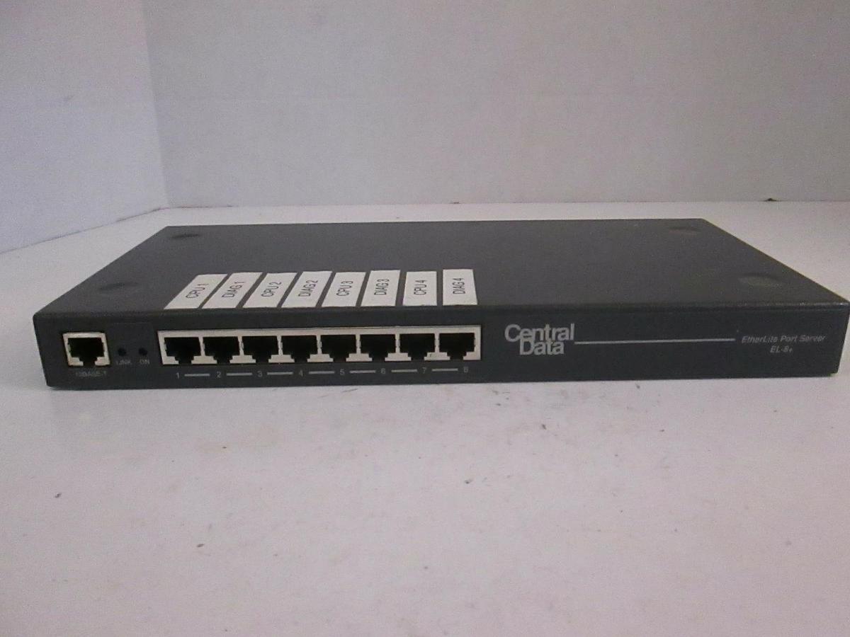 Used Central Data EL-8 EtherLite 8 Port Server, Used