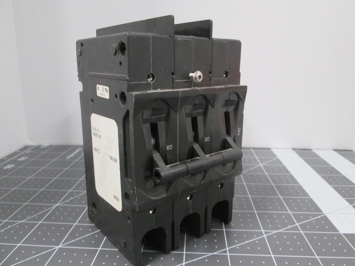 Used AirPax, 219-3-8625-20, 3 Pole Circuit Breaker 100/60/60A 277V Used