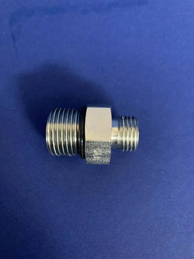 Parker Male Body Connector Reducer Adapter SMA-8 3/4" x SMA-6 9/16, Lot of 5