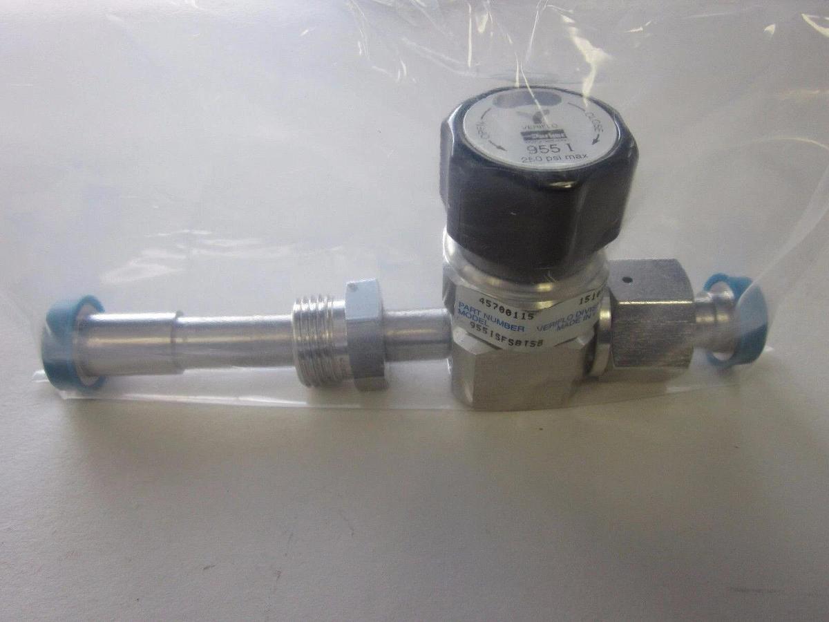 Used Veriflo 955ISFS8TS8 Diaphragm Valve, 1/2" Tube w/MVCR x 1/2"FVCR, UHP, Used