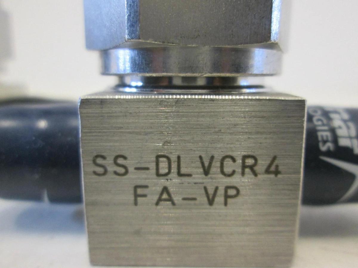 Used Nupro, SS-DLVCR4-FA-VP, Diaphragm Sealed Valve, 1/4 MVCR, Used, Lot of 2
