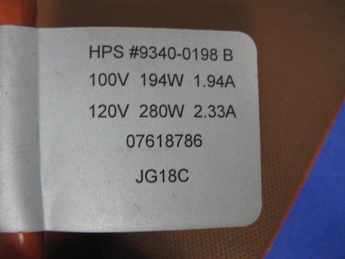 Used MKS HPS 9340-0198 Heater Jacket for ISO-100 Vacuum Valve, Used