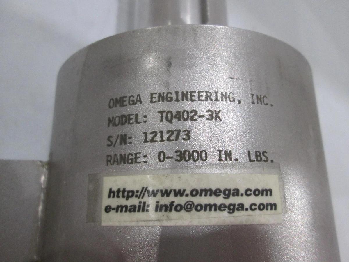 Used Omega, TQ402-3K, 0-3000 In. Lbs. Reaction Torque Sensor, Used