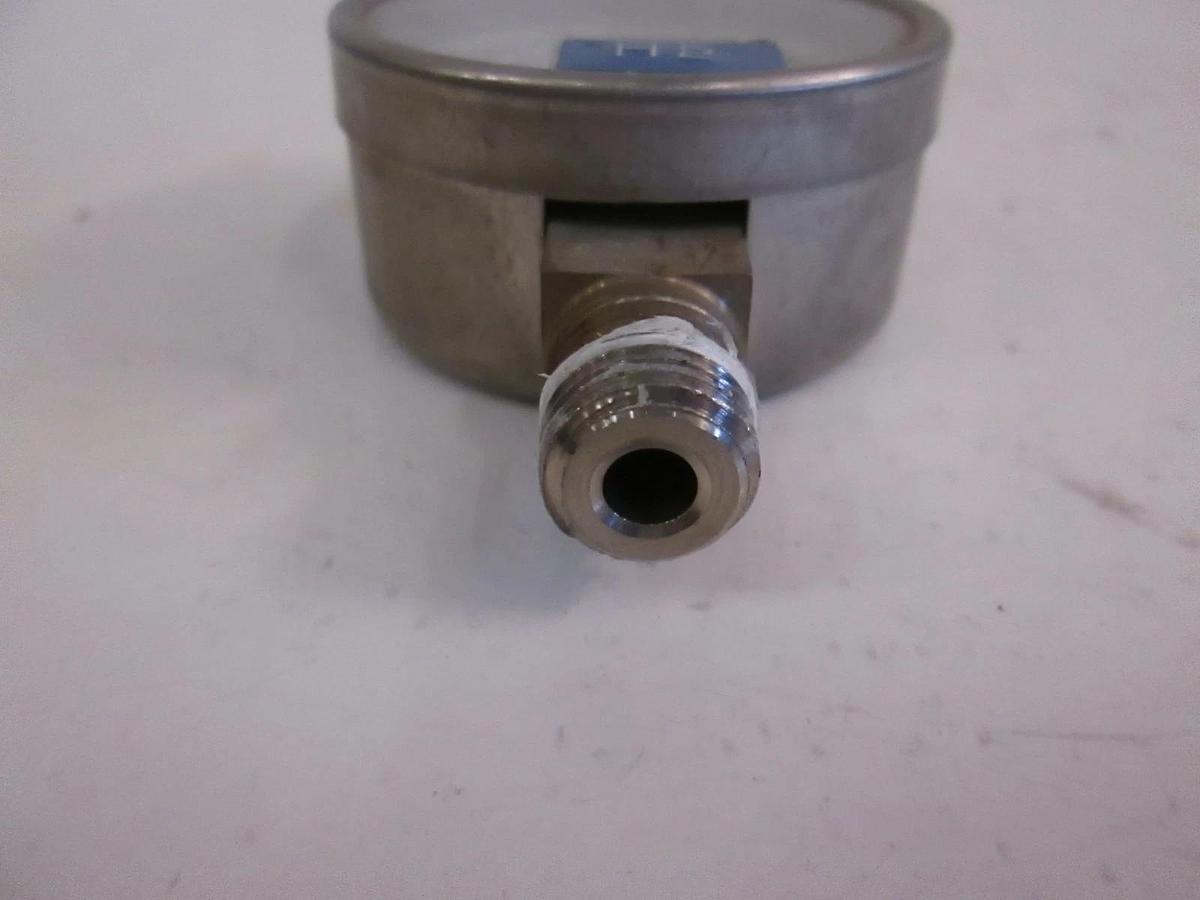 U.S. Gauge, Pressure Gauge, 0-100 psi, 1/4" MVCR Bottom Mount, Used