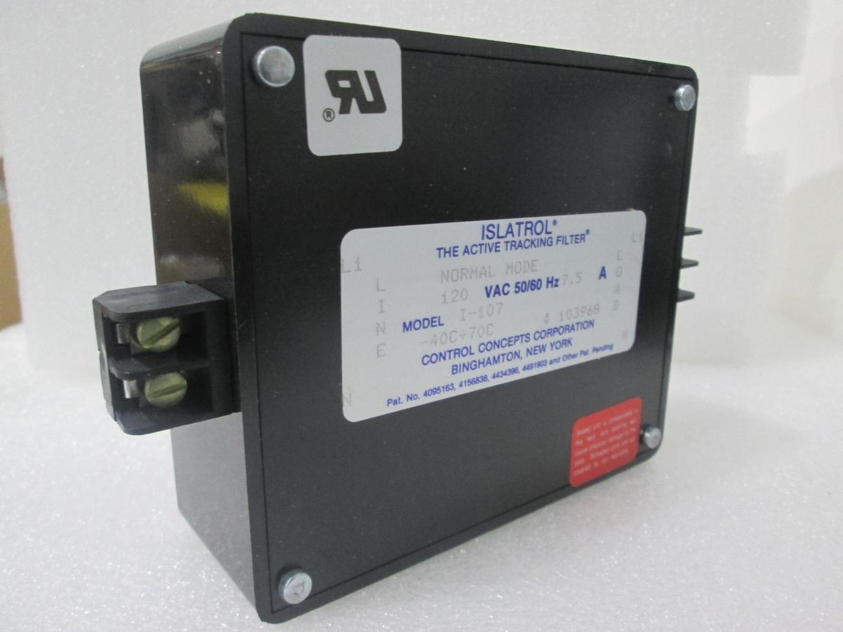 Used Islatrol, I-107, Noise Filter, 7.5A, 120 VAC, Used