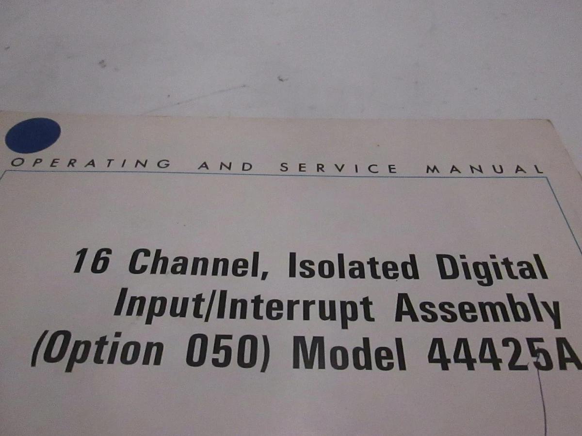 Used HP 16 Channel, Isolated Digital Input/Interrupt Assy, Model 44425A (Option 050)