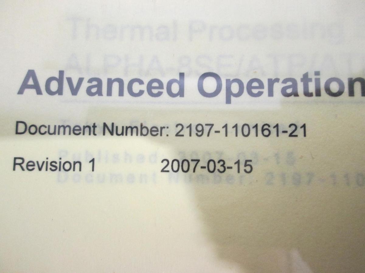 TEL Tokyo Electron, ALPHA-8SE/ATP/ATPf, Advanced Operations Manual, Recipe, New