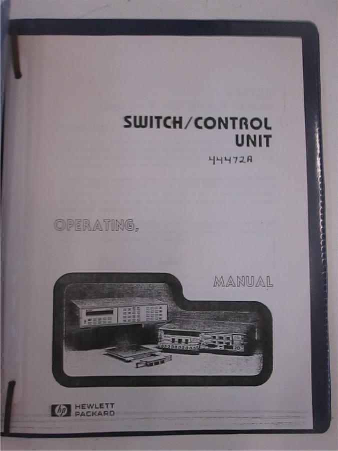 Used HP 44472A Switch/Control Unit Operating Manual, Used