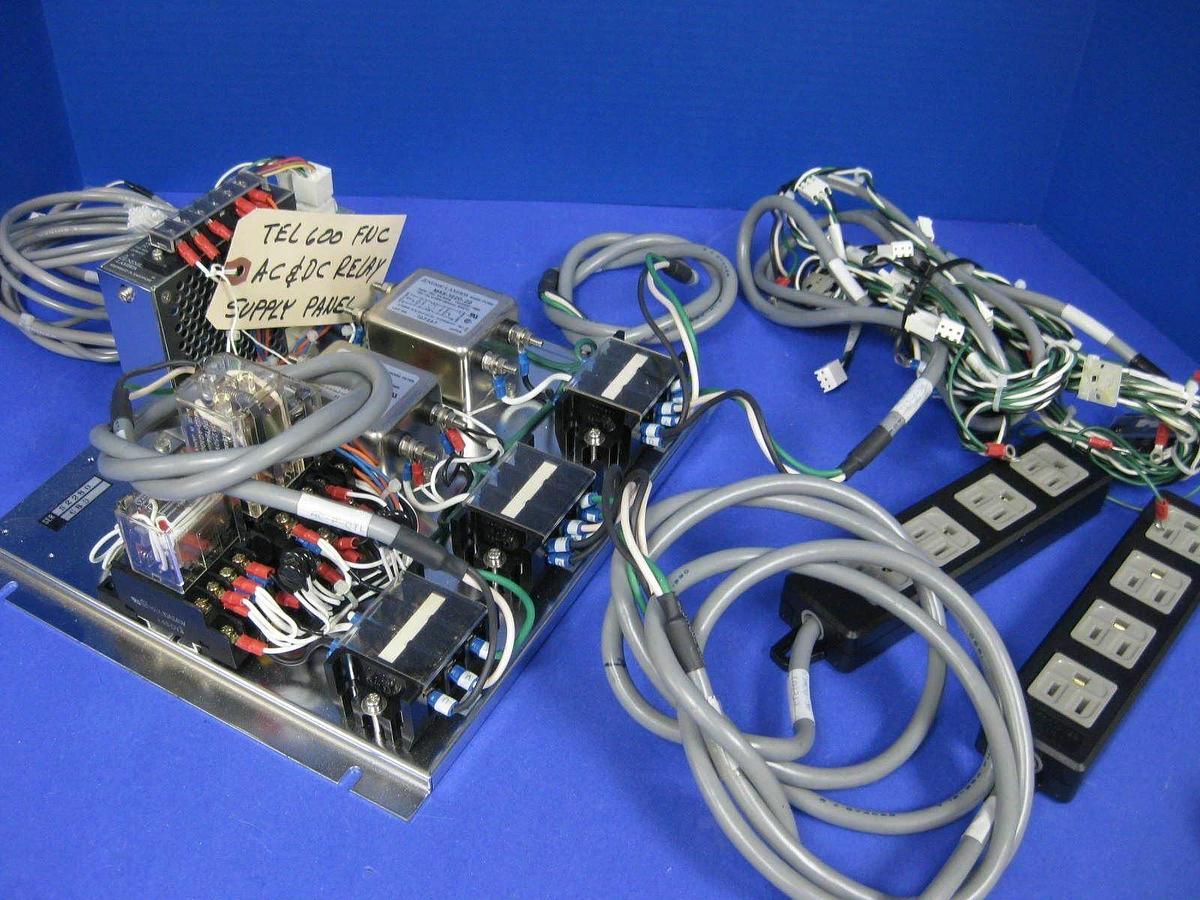 Used TEL Tokyo Electron 600 FNC AC/DC Relay Supply Panel