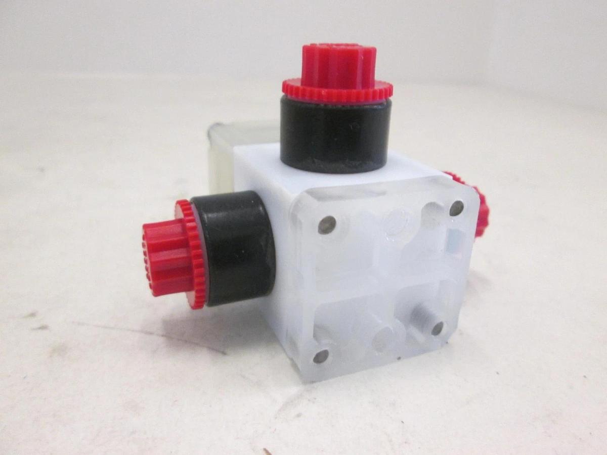 Used Furon, 3 Way Teflon Pneumatic Valve, HPV3-144, Used, Lot of 8
