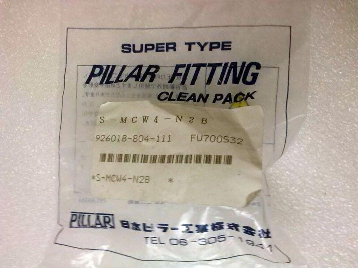 Pillar Fittings S-MCW4-N2B, MALE Adaptor Teflon, LOT of 5 NEW