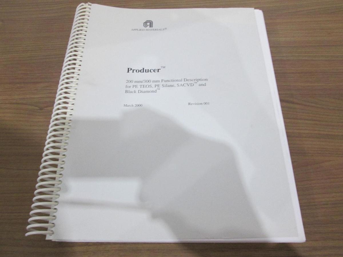 Used AMAT, 200/300mm Functional Description for PE TEOS, PE Silane, SACVD, Used