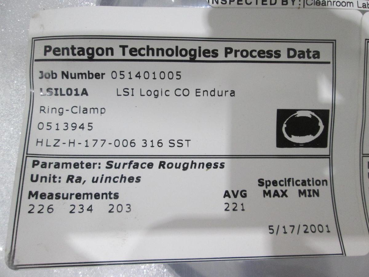 Pentagon Technlogies, LSI Logic CO Endura, 0020-22510H, Ring Clamp, New