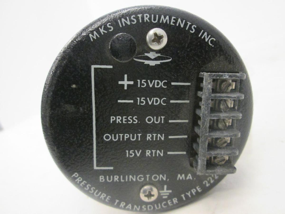 Used MKS, 10 Torr Baratron Pressure Transducer, 222BHS-A-A-10, Used
