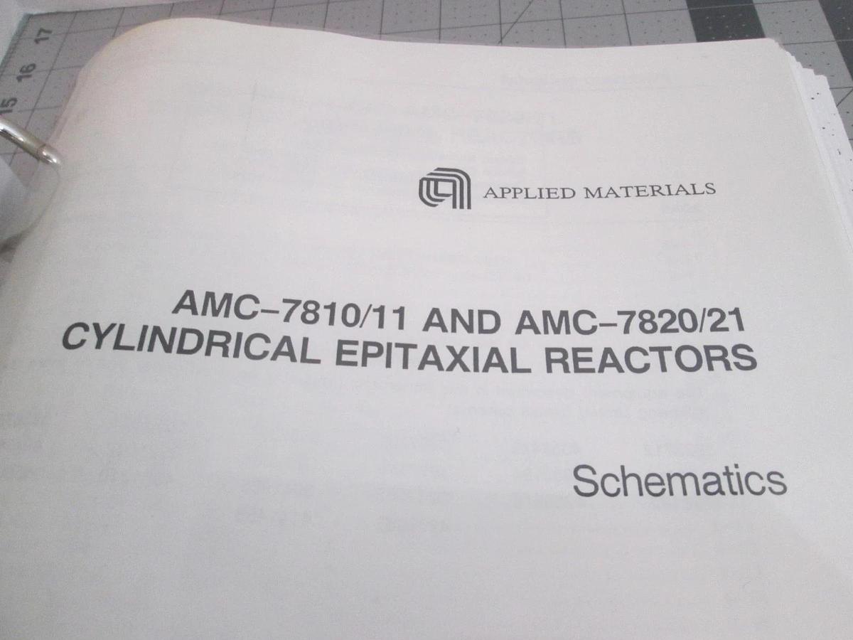Used Applied Material, AMC-7810/11 Cylindrical Epitaxial Reactor Schematics, Used
