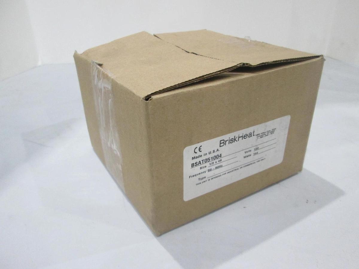 BriskHeat, BSAT051004, Silicone Rubber Heating Tape, 120V, 144W, New