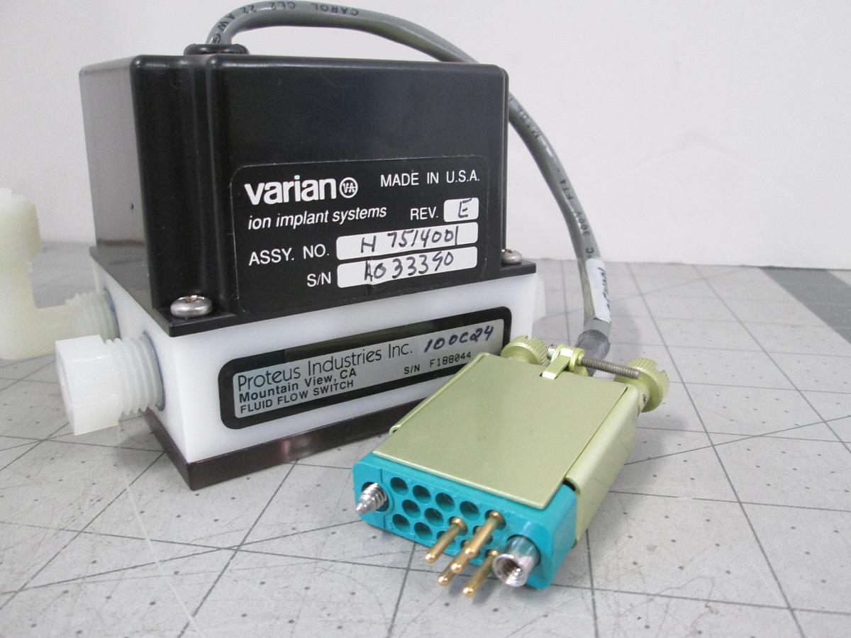 Used Varian, Ion Implant, H 7514001, Fluid Flow Switch Proteus 100924 assembly