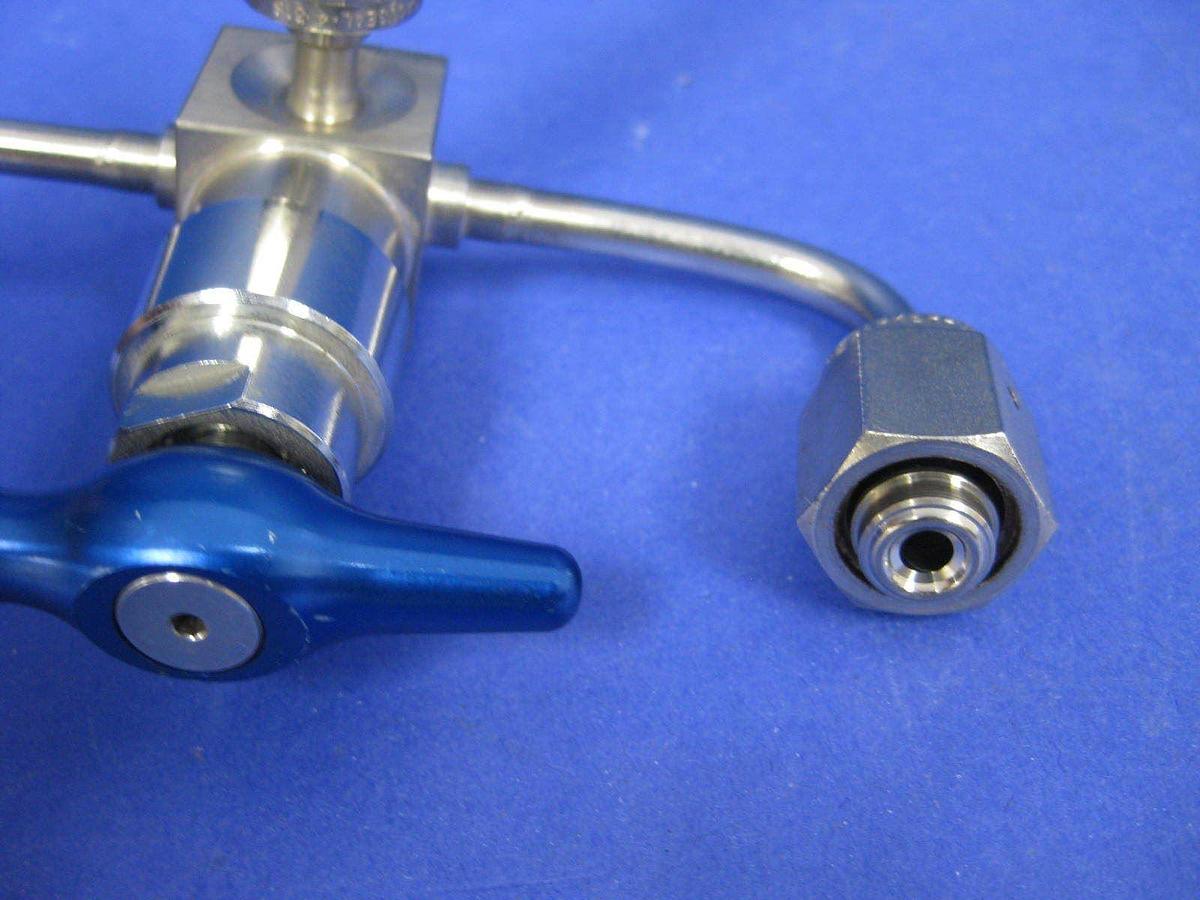 Used Semi-gas Manual Shut Off Flow Valve Assy, N2 Purge Manifold, 5 Ports, Used