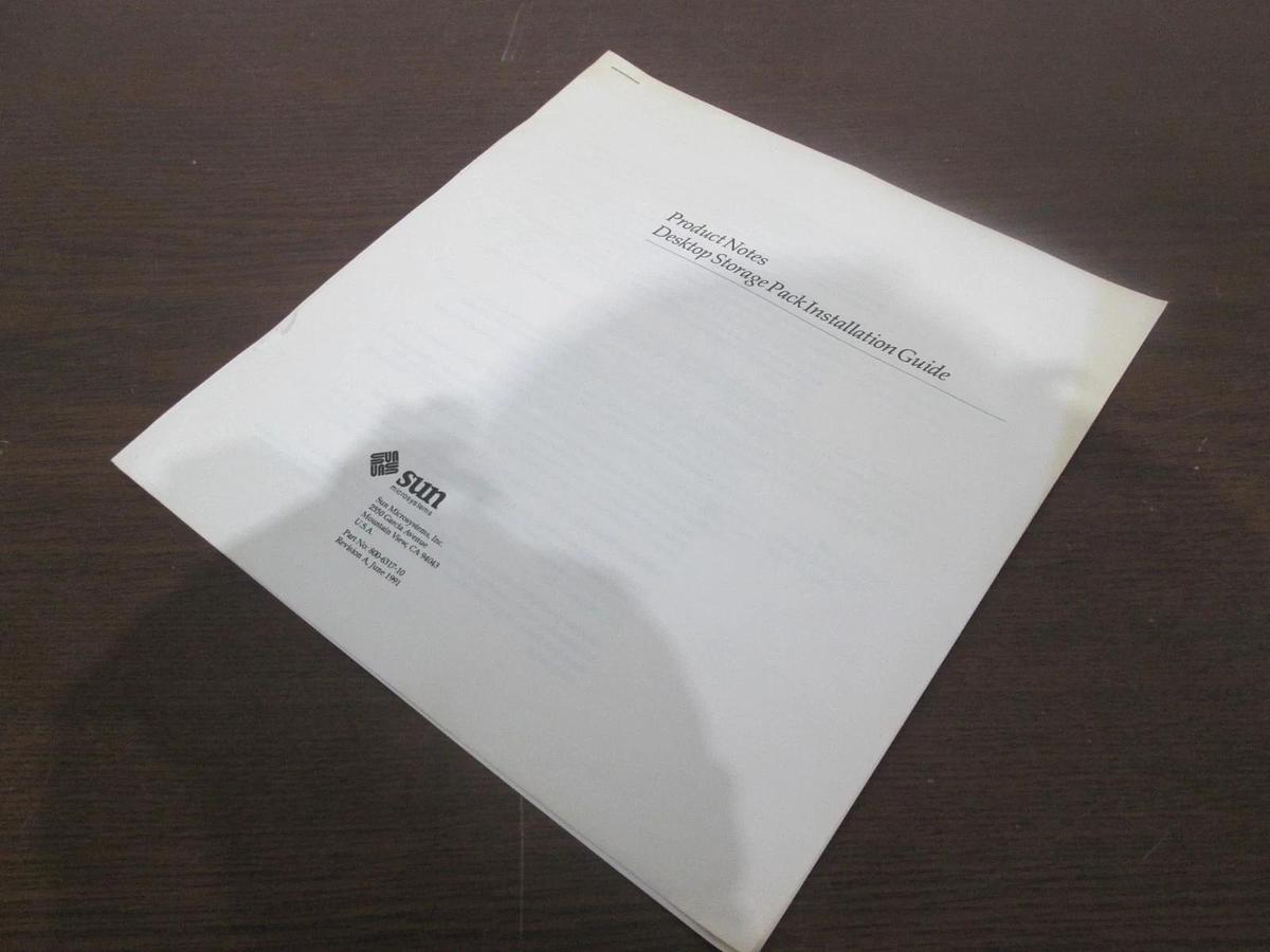 Used Sun, Product Notes, Desktop Storage Pack Installation Guide, 800-6317-10, New