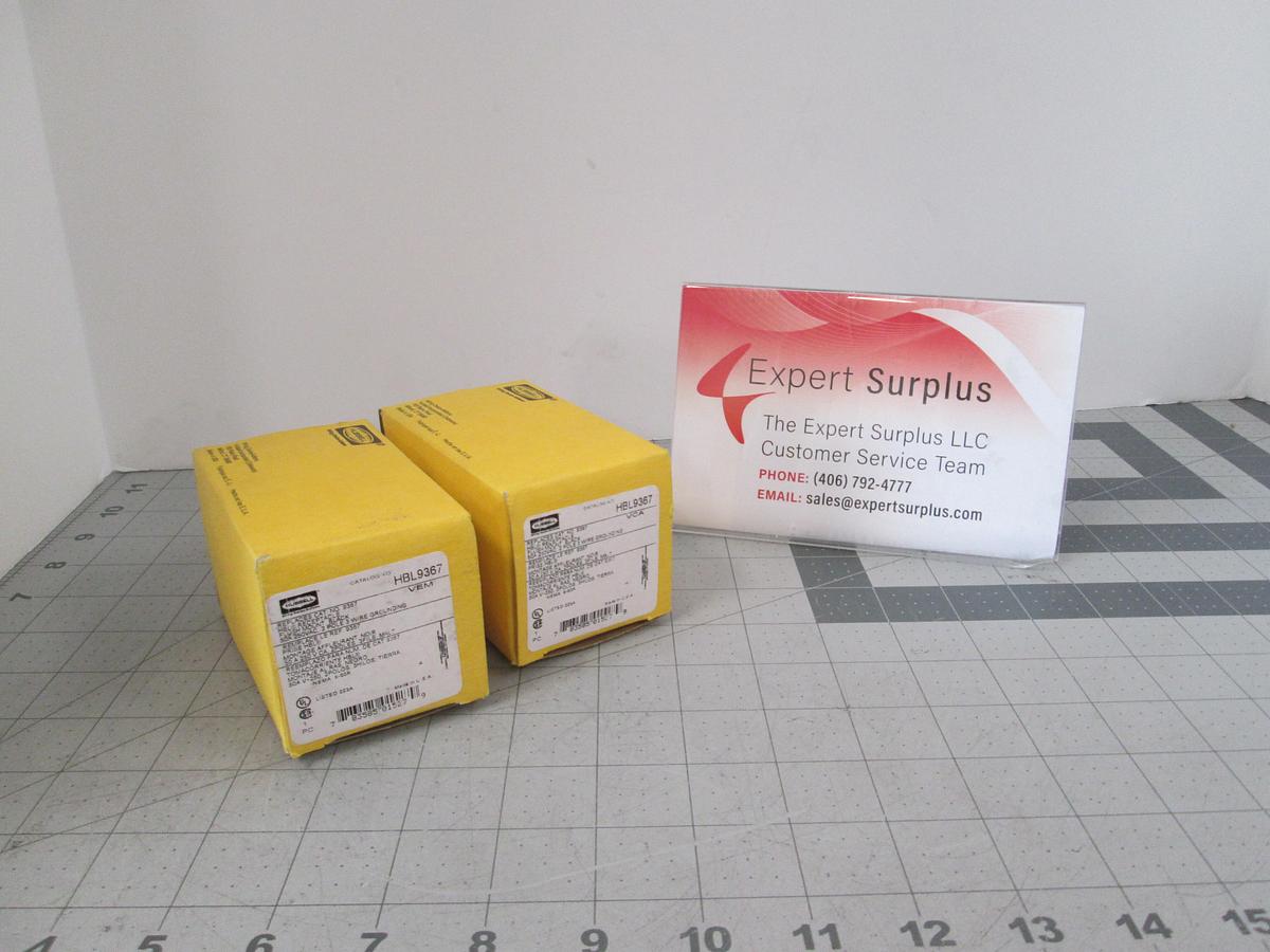 Hubbell, HBL9367, 50A 250V, NEMA6-50R Receptacle Black, NEW, LOT OF 2