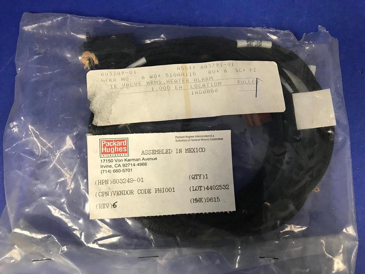 Used SVG 603249-01 Heater Alarm Gate Valve Harness Assembly, New