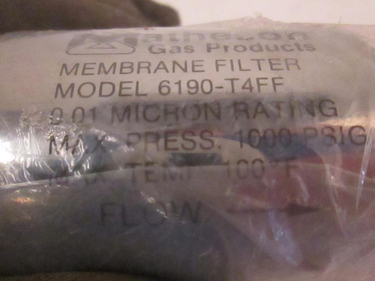 Used Matheson Inline Gas Filter 6190-T4FF, 1/4" Tube Fitting, 1000 psig,New