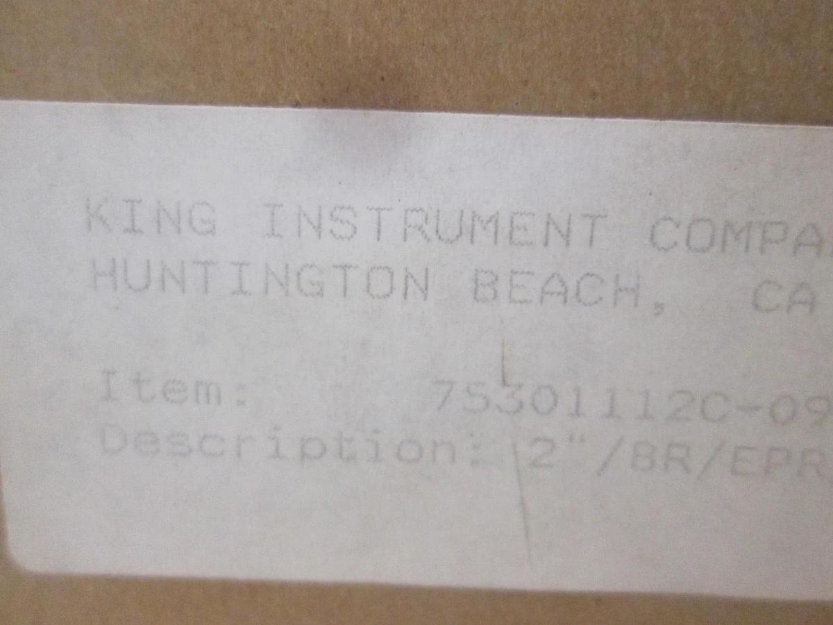King Instrument, 753011120-09, 2"/BR/ EPR/BR/30 SCFH, New