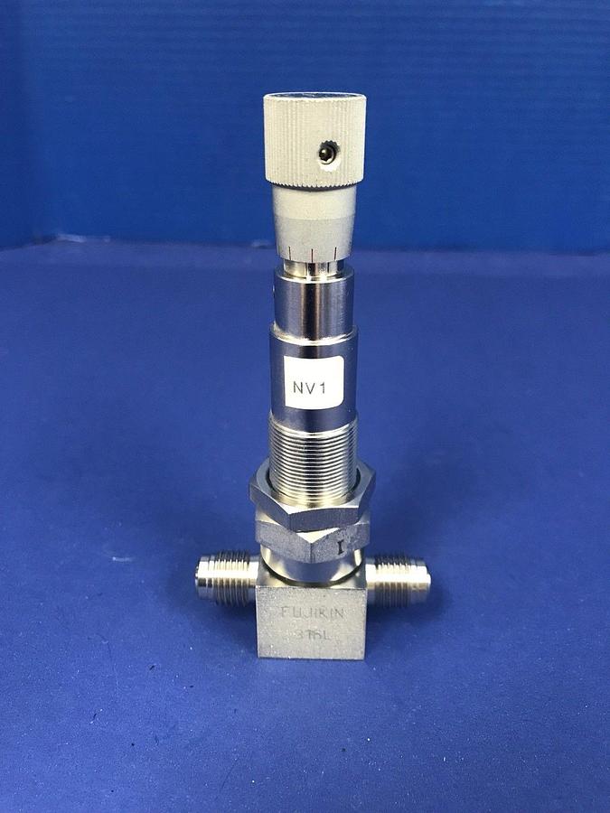 Used FUJIKIN Metering Needle Valve, 1/4" MVCR, Used