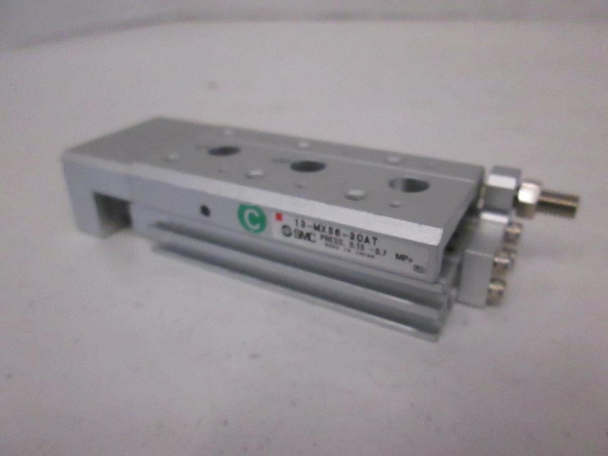 Used SMC, 13-MXS6-30AT, Air Cylinder Linear Slide Actuator Table, Used