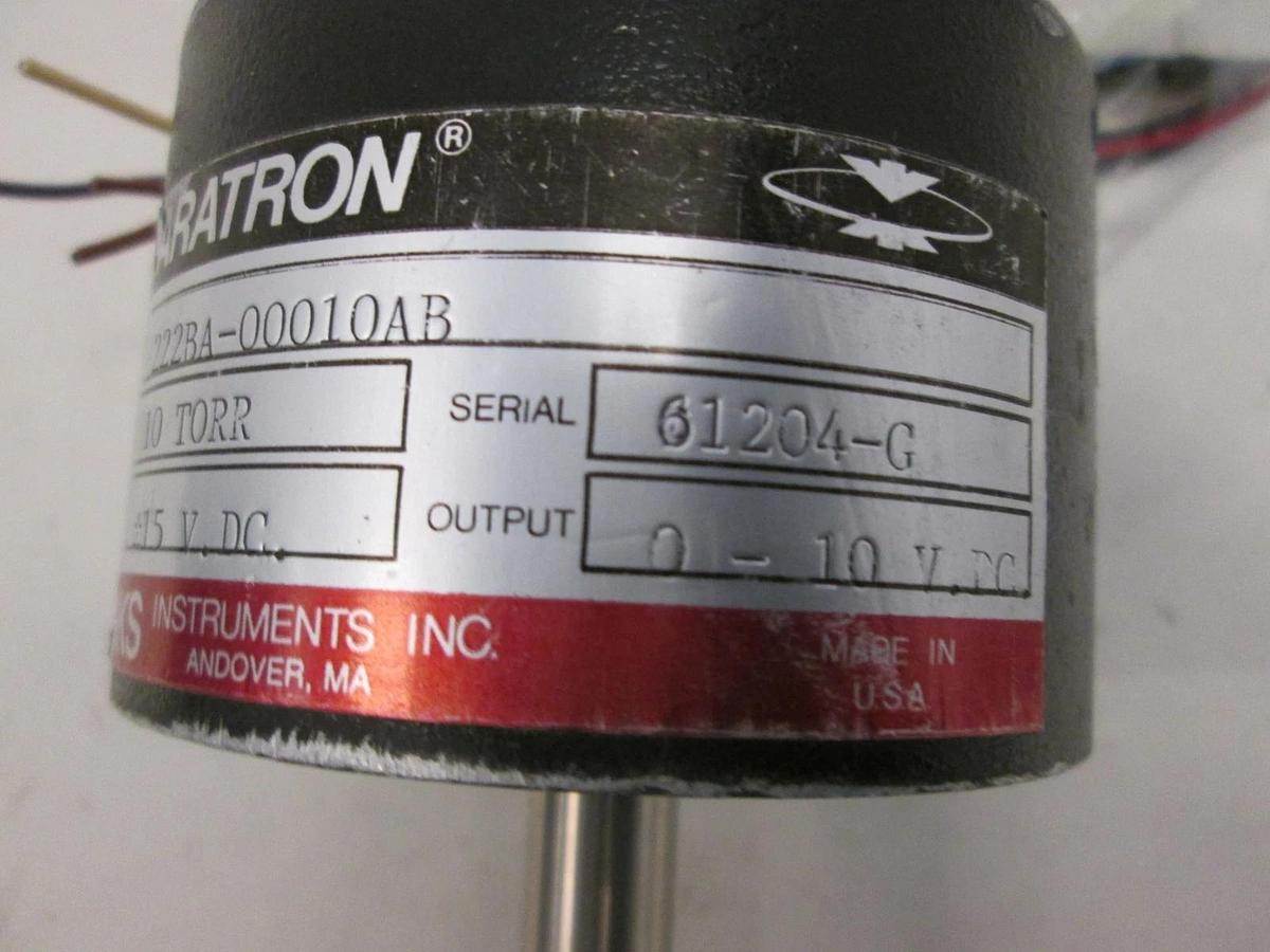 Used MKS, Baratron 10 Torr Pressure Transducer, 222BA-00010AB, Used