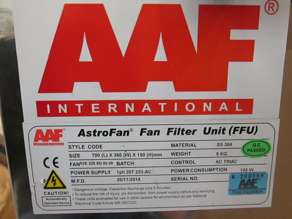 Used AAF International, R2E 225 BD 92 09, AstroFan Fan Filter Unit, Used