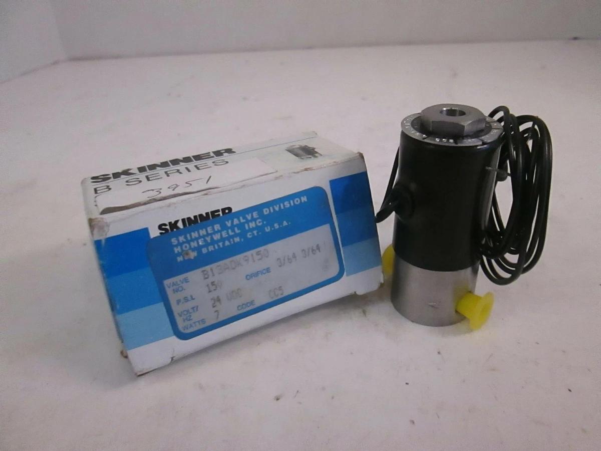 Used Parker B13ADK9150 Solenoid Valve, 24 VDC, 150 psi, Used
