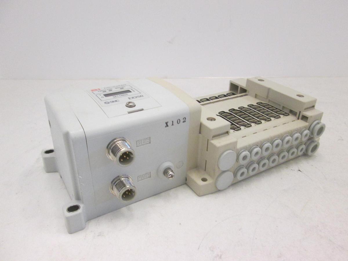 Used SMC, EX250, DeviceNet Interface Module Assy w/ 7 Position No Valve, Used