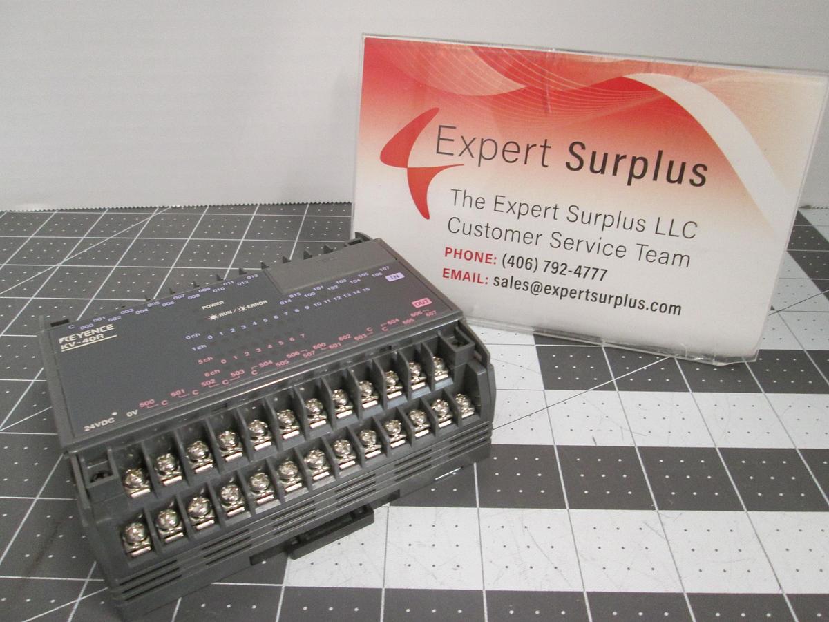 Used Keyence KV-40R Visual KV Series PLC Base Unit Controller 24VDC 24In 16Out